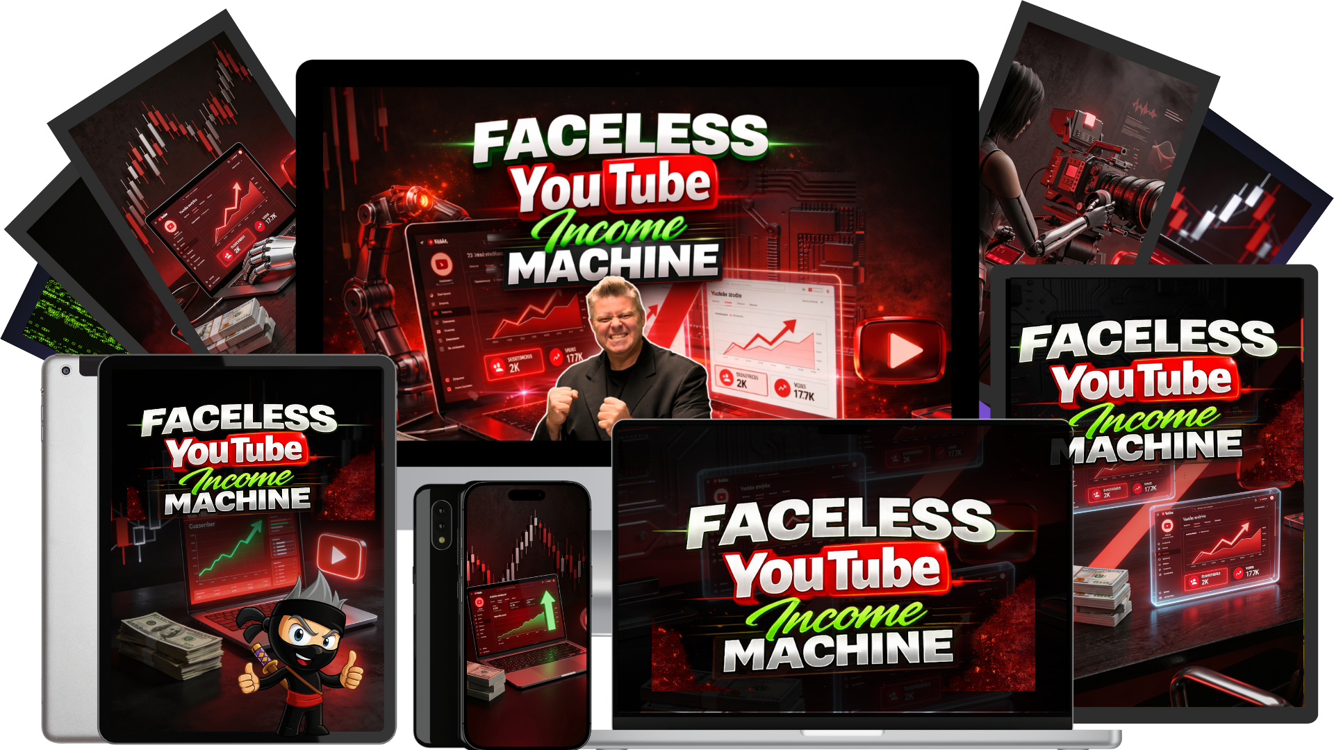 Face Less Machines Faceless YouTube Income Machine | AI Video Creator Pro + YouTube Growth ...
